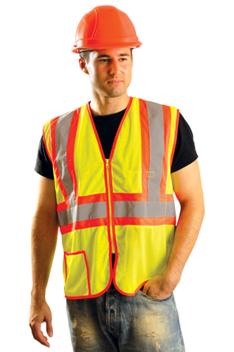 Occunomix LUX-SSCLC2Z ANSI Class II Two-Tone Mesh Safety Vest