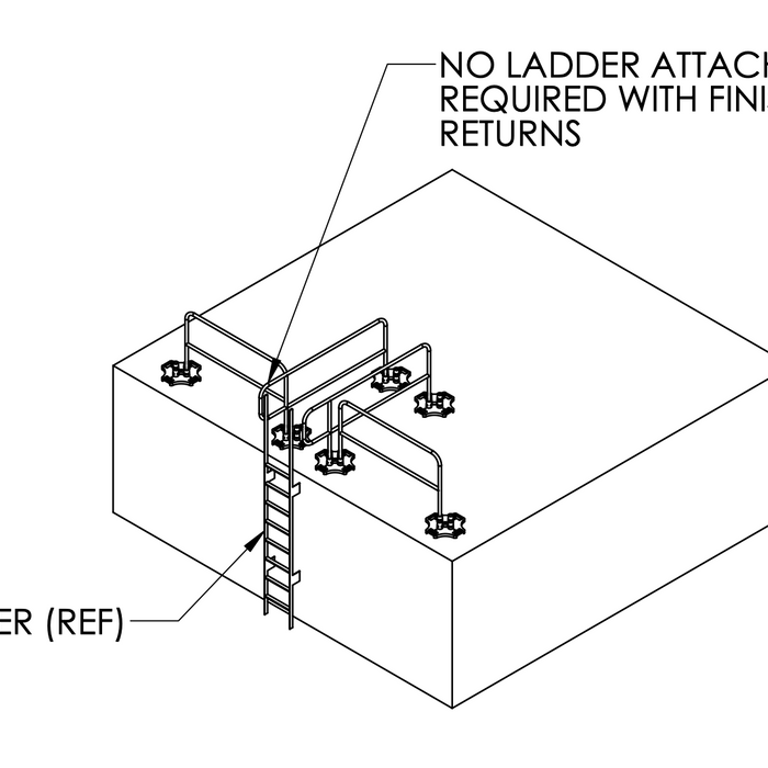 Fall protection for roof top ladders
