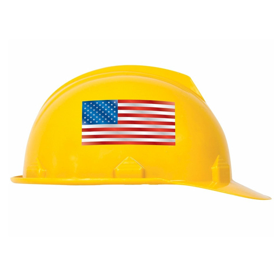USA Flag Reflective Hard Hat Stickers