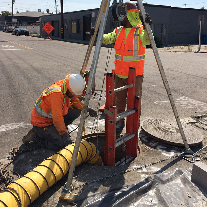 Confined Space Entry in Progress