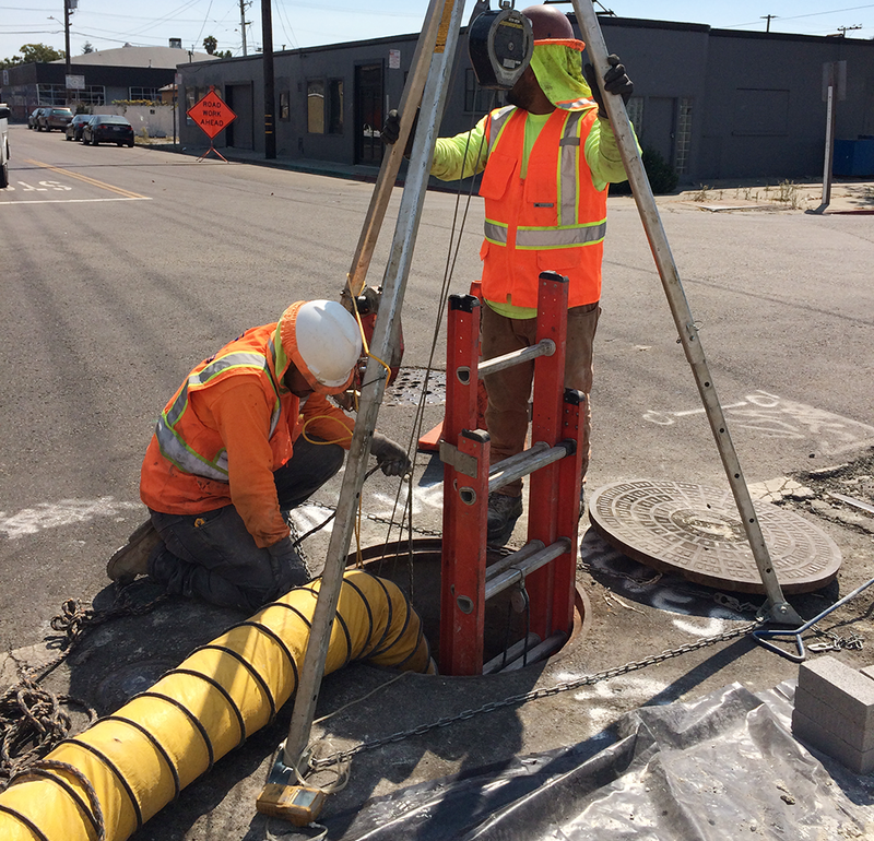 Confined Space Entry in Progress