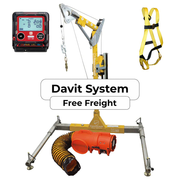 All-In-One Complete Portable Davit Confined Space Rescue Kit with