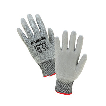 rodcraft handschuhe Radnor Light Gray HPPE Cut Level 2 PU Coated Glove — Major Safety