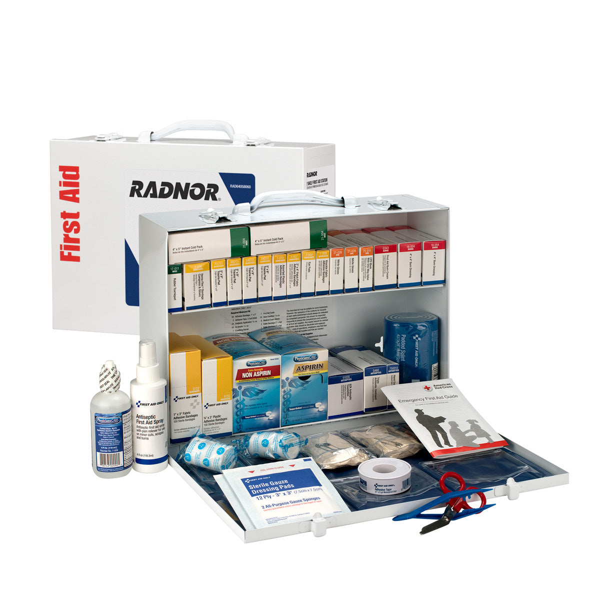 Radnor Industrial Metal Cabinet First Aid Kit — Major Safety