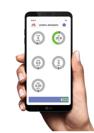 RKI GX-3R Pro Portable Gas Monitor with Bluetooth