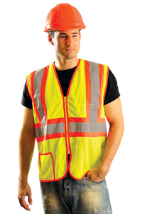 Occunomix LUX-SSCLC2Z ANSI Class II Two-Tone Mesh Safety Vest