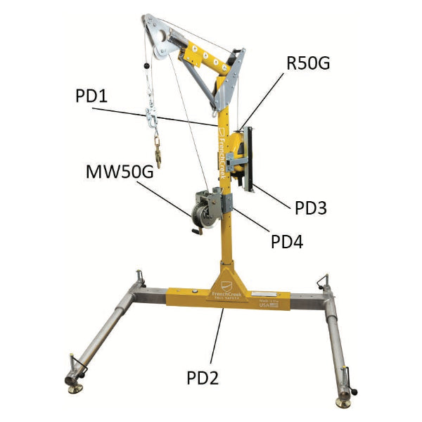 PD-CSKit2 Confined Space Davit System Components