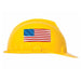 USA Flag Reflective Hard Hat Sticker
