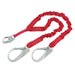 Protecta 1340161 Pro Stretch Double-Leg Y-Lanyard with Rebar Hooks