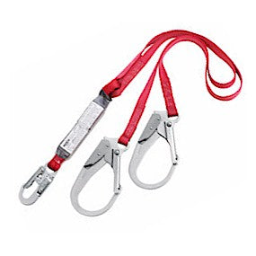 Protecta 1340180 Pro Pack Double-Leg Y-Lanyard with Rebar Hooks